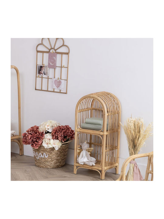 A-S Rattan Βιβλιοθήκη Δαπέδου Ξύλινη Καφέ 38x28x76cm