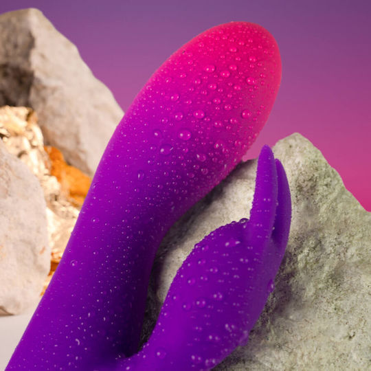 Rocks Off Glo Δονητής Rabbit 17.1cm Μωβ