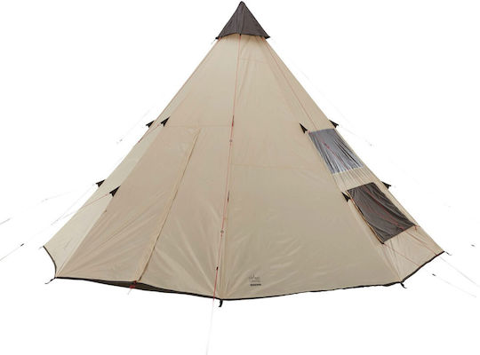 Grand Canyon Black Falls 8 Camping Tent Teepee Black 4 Seasons For 8 People 500x500x300cm