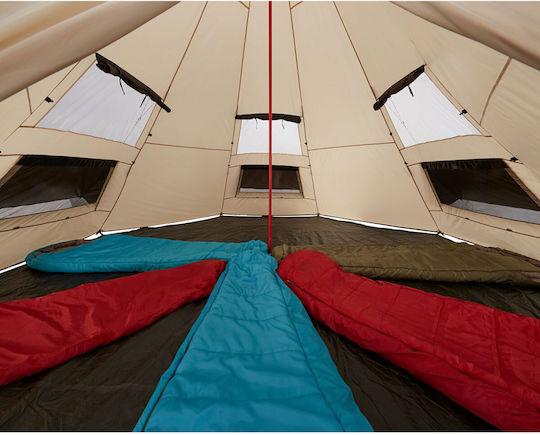 Grand Canyon Black Falls 8 Camping Tent Teepee Black 4 Seasons For 8 People 500x500x300cm