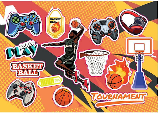 Drawing Pads Must Lets Play Basketball 23x33 Cm Stickers 2 Designs Diakakis Imports S.a