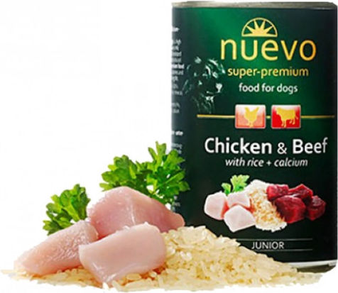 Nuevo Wet Food for Puppies in Cans with Chicken 6x800gr