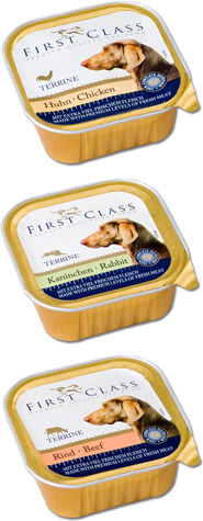 First Class Υγρή Τροφή Σκύλων σε Ταψάκι με Κουνέλι 4x300gr