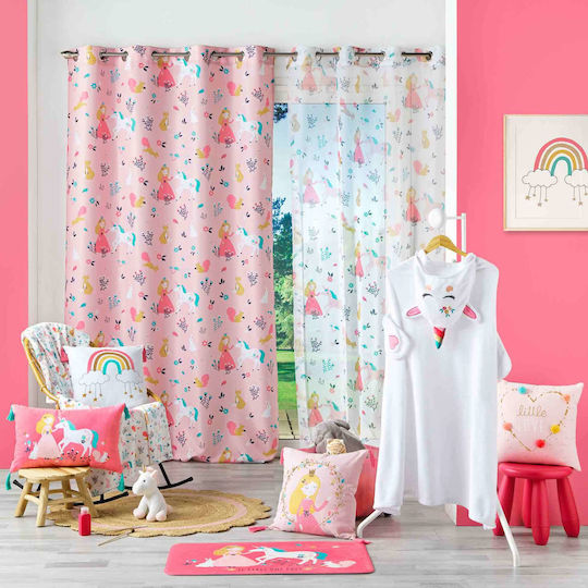 Douceur d'Intérieur Παιδική Κουρτίνα Princesse με Τρουκς Λευκή 140x240εκ.
