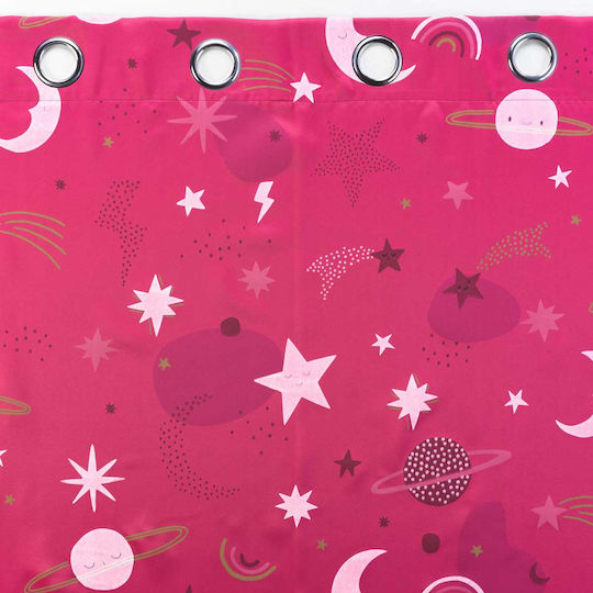 Douceur d'Intérieur Kids Grommet Top Blackout Curtain Moonlight Fuchsia 1611409 140x260cm