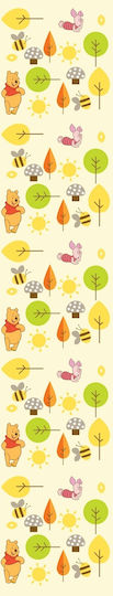 Disney Παιδική Κουρτίνα Winnie The Pooh με Τιράντες Μπεζ 140x290εκ.