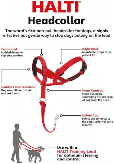 Halti Headcollar Εκπαιδευτικό Περιστόμιο Σκύλου No0 33-40cm Μαύρο