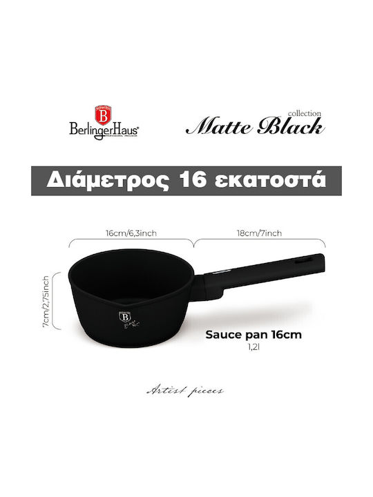 Berlinger Haus Matte Black Collection din Aluminiu 1.2lt / 16cm
