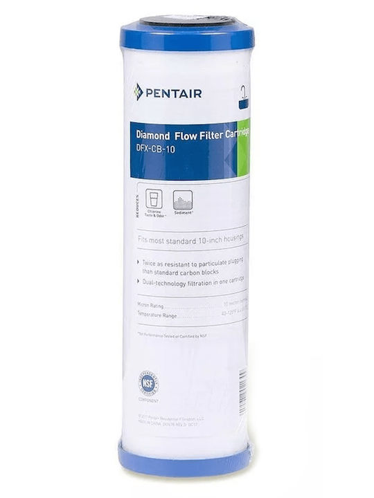 Pentair Countertop and Under Sink Water Filter Replacement made of Activated Carbon 10" DFX-CB-10 10 μm