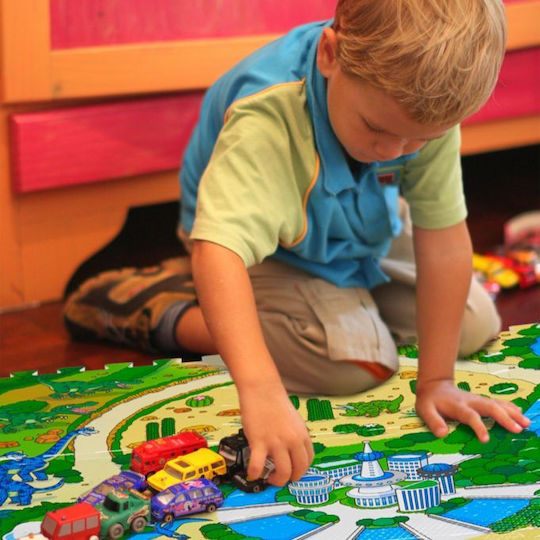 Relaxdays Interaktives Kinder-Bodenpuzzle mit Dinosaurier-Design 9 Teile
