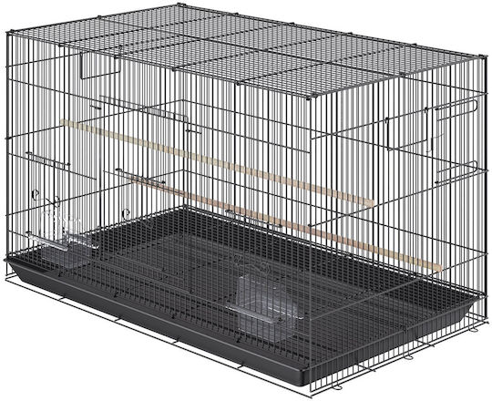 King Kong Cages Bird Cage Parrot Budgie Long1 Rectangular 60x42x41cm. Black