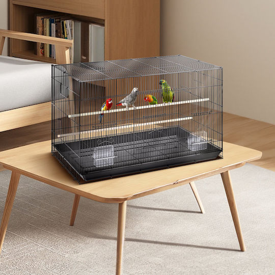 King Kong Cages Bird Cage Parrot Budgie Long1 Rectangular 60x42x41cm. Black