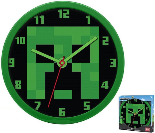 Kids Licensing Детски Часовник На Стена Minecraft Дървен 25x13см