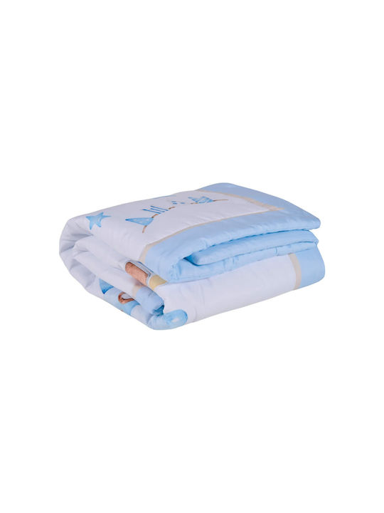 Das Home Bettdecke Für Krippe Mikrofaser Hellblau 110x150cm