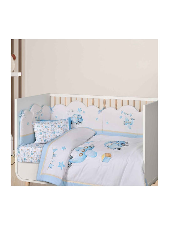 Das Home Bettdecke Für Krippe Mikrofaser Hellblau 110x150cm
