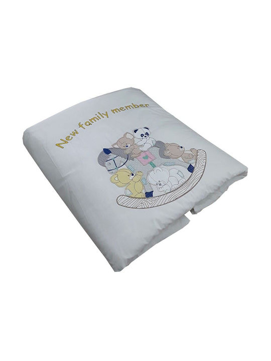 Beboulino Duvet Crib Cotton Family Member White 110x130cm