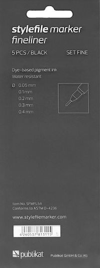 Stylefile Marker Μαρκαδόρος Σχεδίου Black