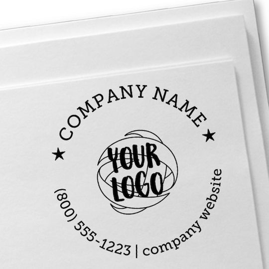 Colop Rund Stempel in Griechisch Sprache
