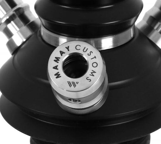 Mamay Customs Ναργιλές Coilover Μονός Μαύρο-ασημί 56cm
