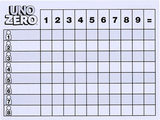 Brettspiel Uno Zero für 2-8 Spieler 7+ Jahre (EN) Mattel