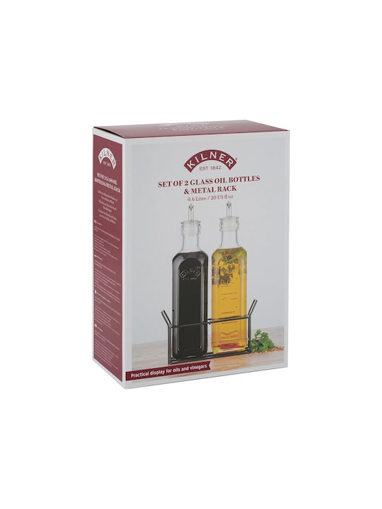 KIlner Σετ Λαδόξιδο Γυάλινο με Ροή 600ml