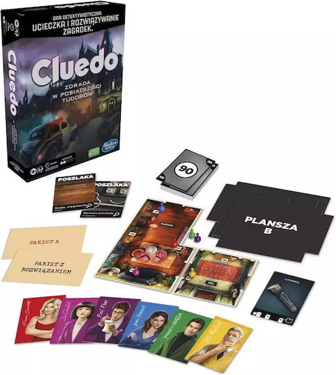Board Game Cluedo Escape Room Game (PL) for 1-6 Players 10+ Years Old (PL) Hasbro
