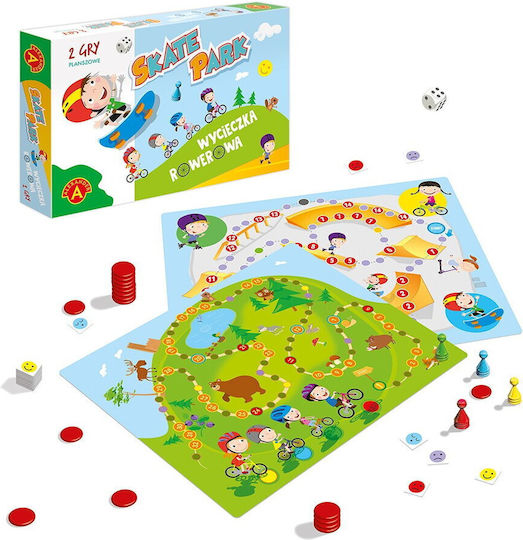 Board Game Urban Skate & Cycle Adventure for 2-4 Players 6+ Years Old (PL) Alexander Toys