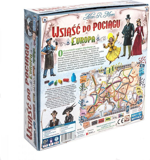 Board Game Ticket to Ride Europe (PL) for 2-5 Players 8+ Years Old (PL) Rebel Games