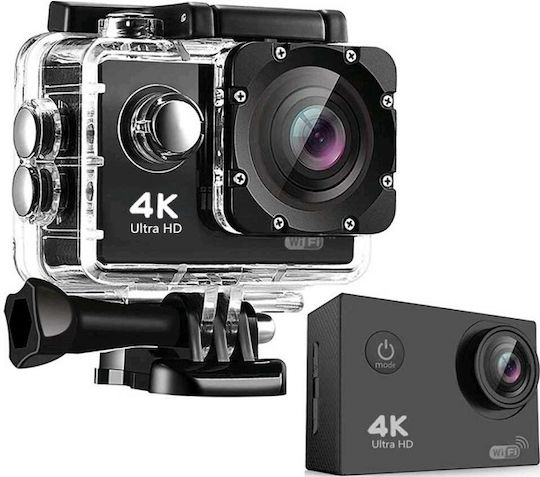 ACP 2049170 Cameră de Acțiune 4K Ultra HD Subacvatică (cu Carcasă) cu Ecran 2" și Wi-Fi Neagră