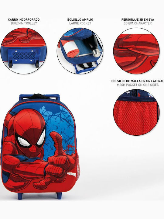 Cerda Marvel Spiderman Ghiozdan Școlar Troler Grădiniță Albastru