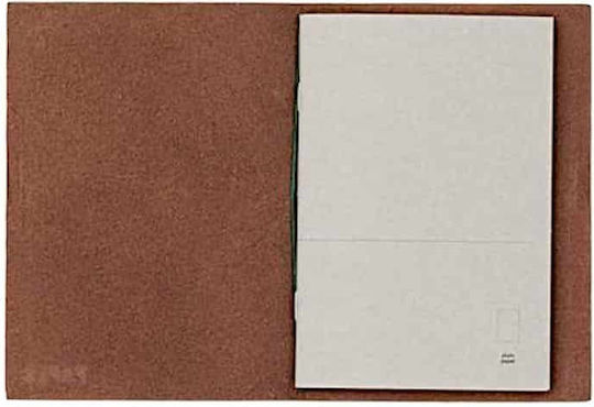 Paper Republic Pocket Σημειωματάριο Ριγέ με Λάστιχο Καφέ