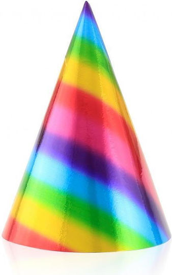 Χάρτινα Καπελάκια Rainbow Metallic Μεταλλικά 6 Τεμ