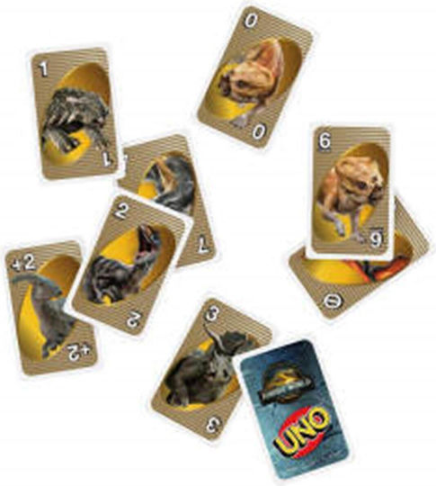 Настолна игра Uno: Jurrasic World 4 за 2-10 играчи 7+ години Mattel