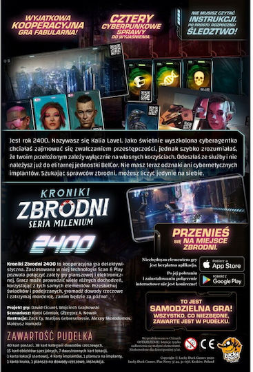 Board Game Chronicles Of Crime: 2400 (PL) for 1-4 Players 14+ Years Old (PL) Lucky Duck Games