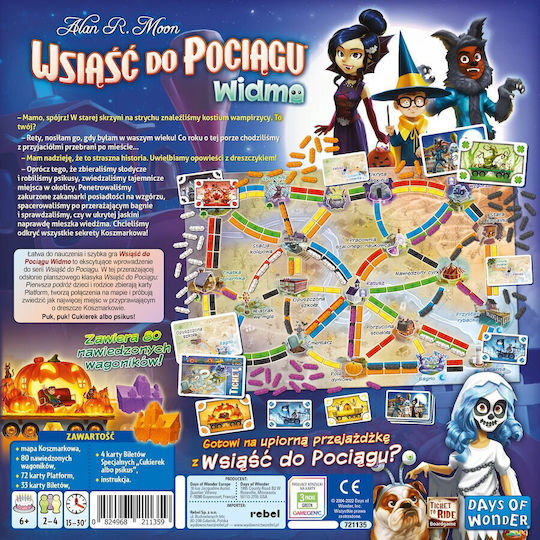 Board Game Get On The Ghost Train 6+ Years Old (PL) Rebel Games