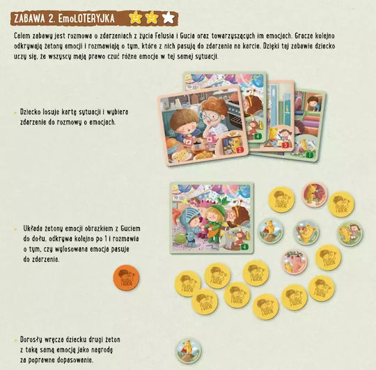 Board Game Feluś and Gucio: Emotional Intelligence Development for 1-6 Players 3+ Years Old (PL) Nasza Ksiegarnia