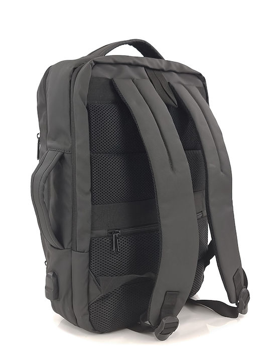 Forecast Waterproof Laptop Backpack for 15.6" Laptop with USB Port in Black Color 2109-mayro