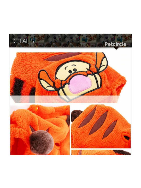 Tiger Full Body Clothing for Dogs in Orange Colour XSmall