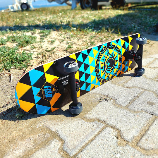 Fish Skateboards The Eye Fish 8" Complete Shortboard Πολύχρωμο