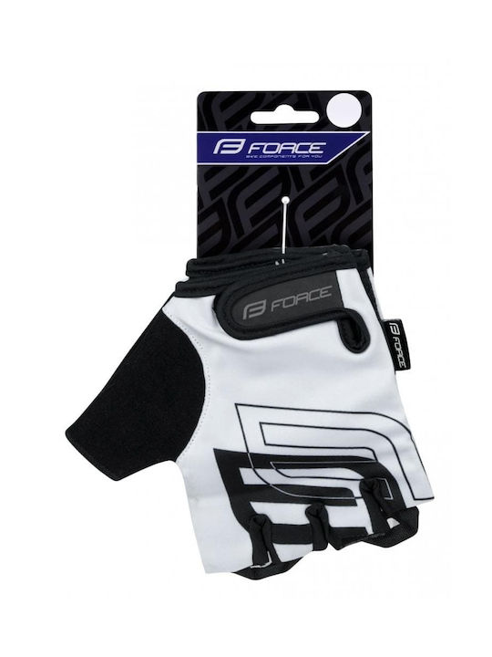 Force Sport Half Finger Cycling Gloves Adults White