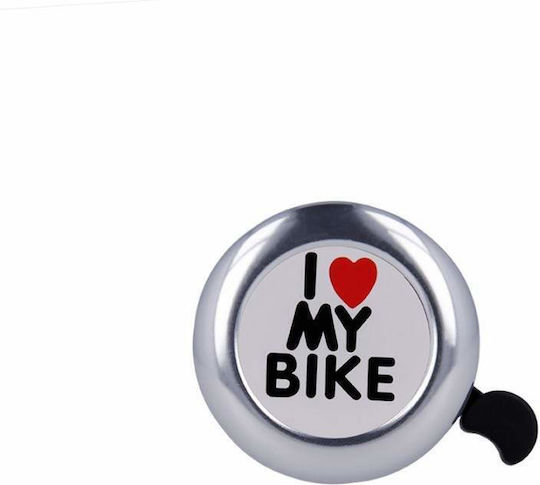 Forever I Love My Bike Велосипедно камбанче Сребрист