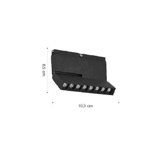 Inlight LED Γραμμικό Φωτιστικό Οροφής 6W Θερμό Λευκό Μ10.3xY8.5εκ.
