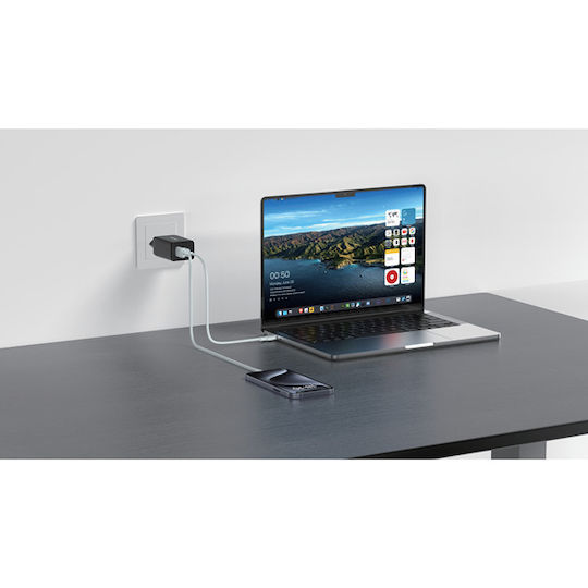 Riversong Charger Without Cable GaN with USB-A Port and USB-C Port 65W Blacks (PowerKub G65 Pro)