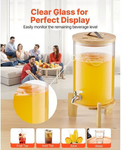 Vevor Dispenser Cold 8lt L20.5 x W20.5 x H43.4 cm