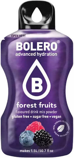 Bolero Juice Powder 1.5L in Water Fruits of the Forest Sugar Free 9gr 12pcs