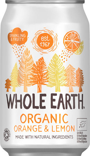Whole Earth Портокалов сок с Газировка, Без Захар, Органична 330мл