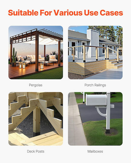 Vevor Base for Pergola made of Metal 8pcs