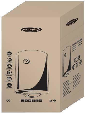 Tesy Concepta Θερμοσίφωνας 80lt Glass Δαπέδου 4kW