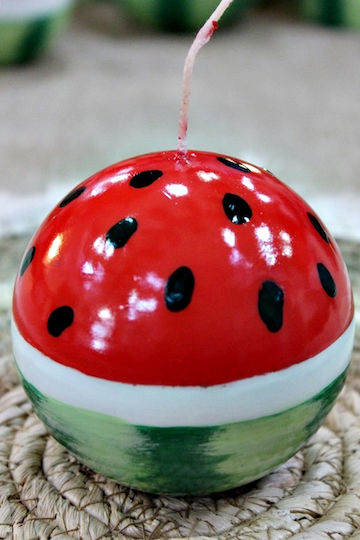 Χειροποίητο Κερί Μπάλα Watermelon Π25 Cm