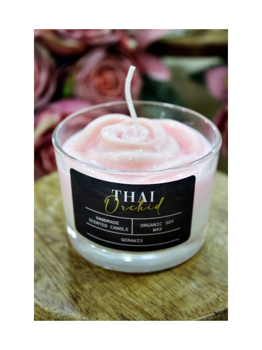 Ароматична Свещ Соя Роза Thai Orchid Чаша Малка Ф8,2 X 5,8 См